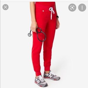 Figs Red Jogger Scrubs- XXL LIMITED EDITION